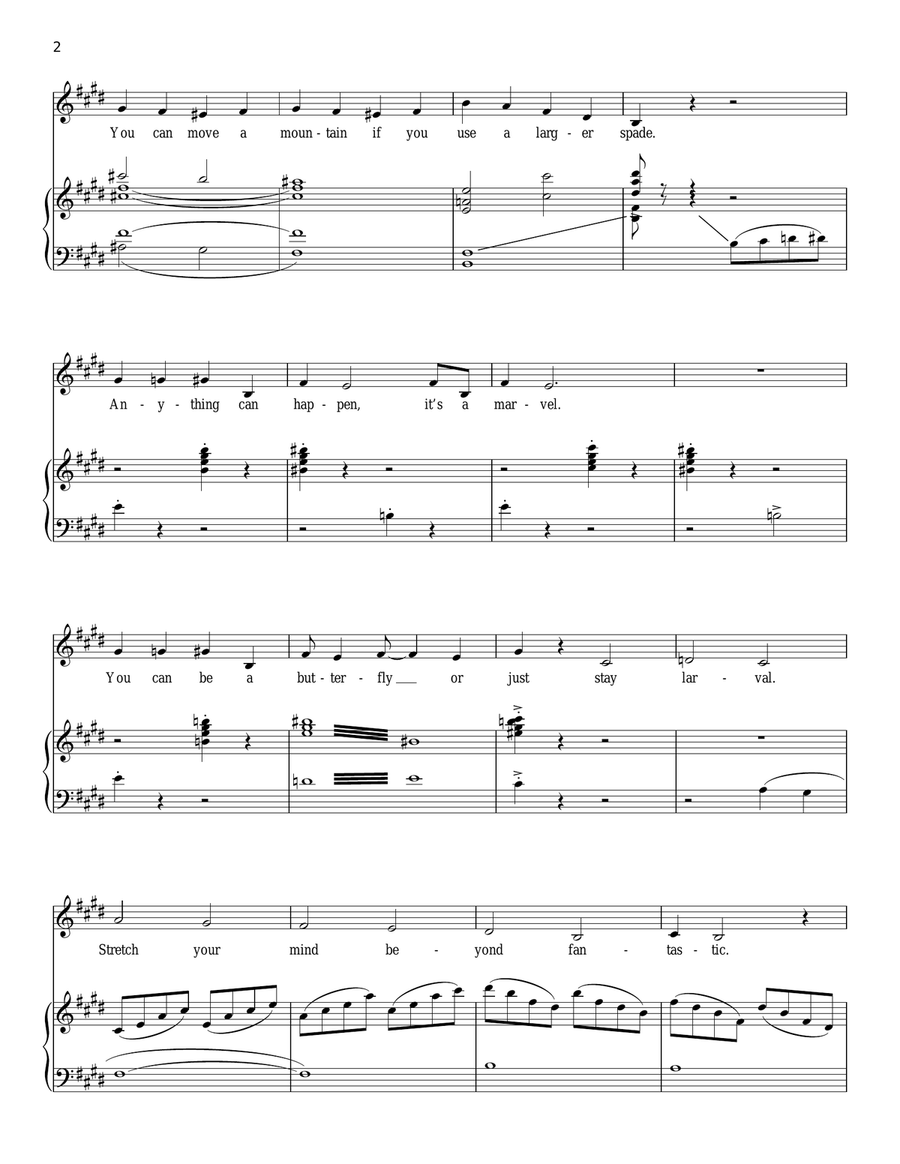 Anything Can Happen Piano, Vocal scores gallery preview page 2