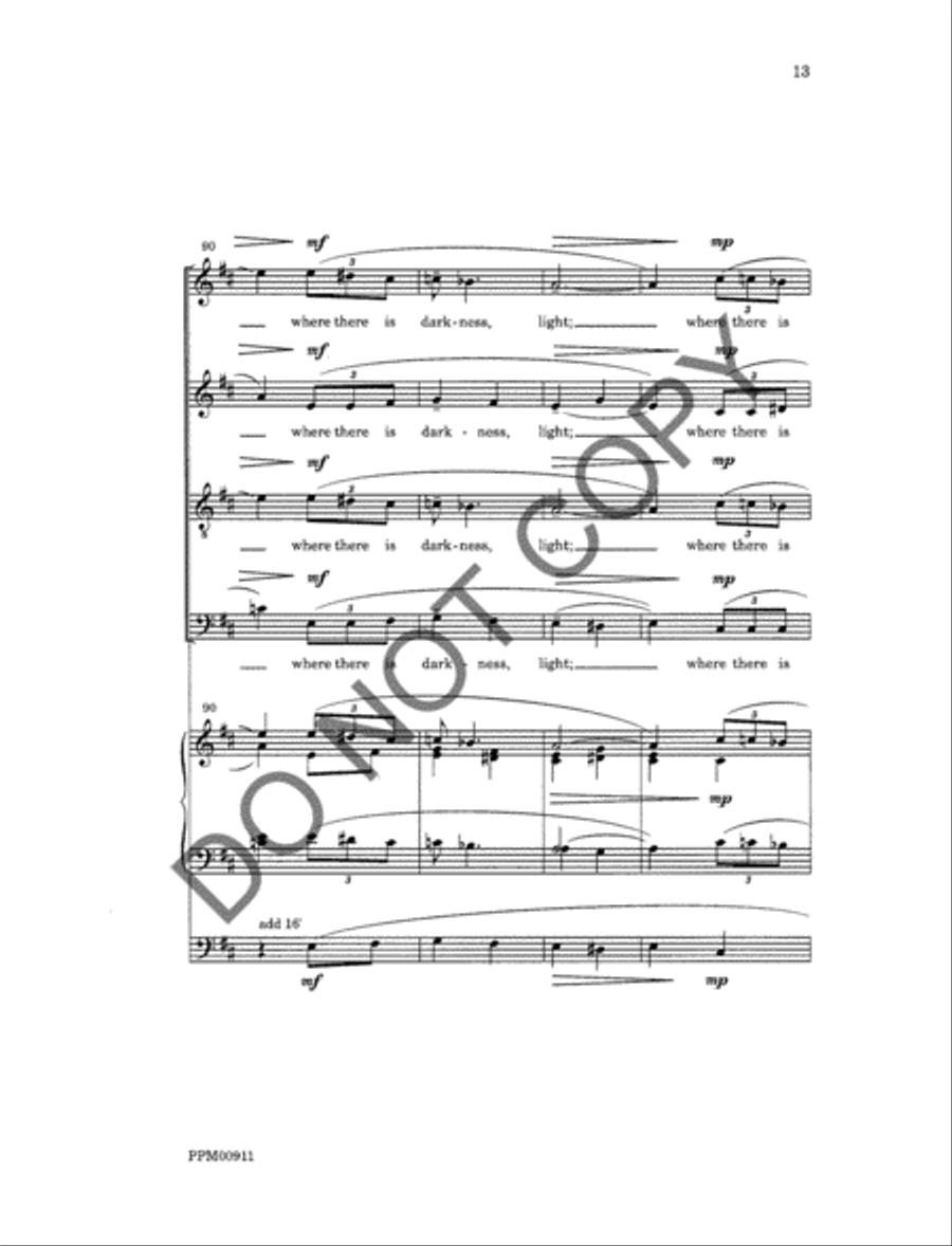 Prayer of St. Francis 4-Part scores gallery preview page 14