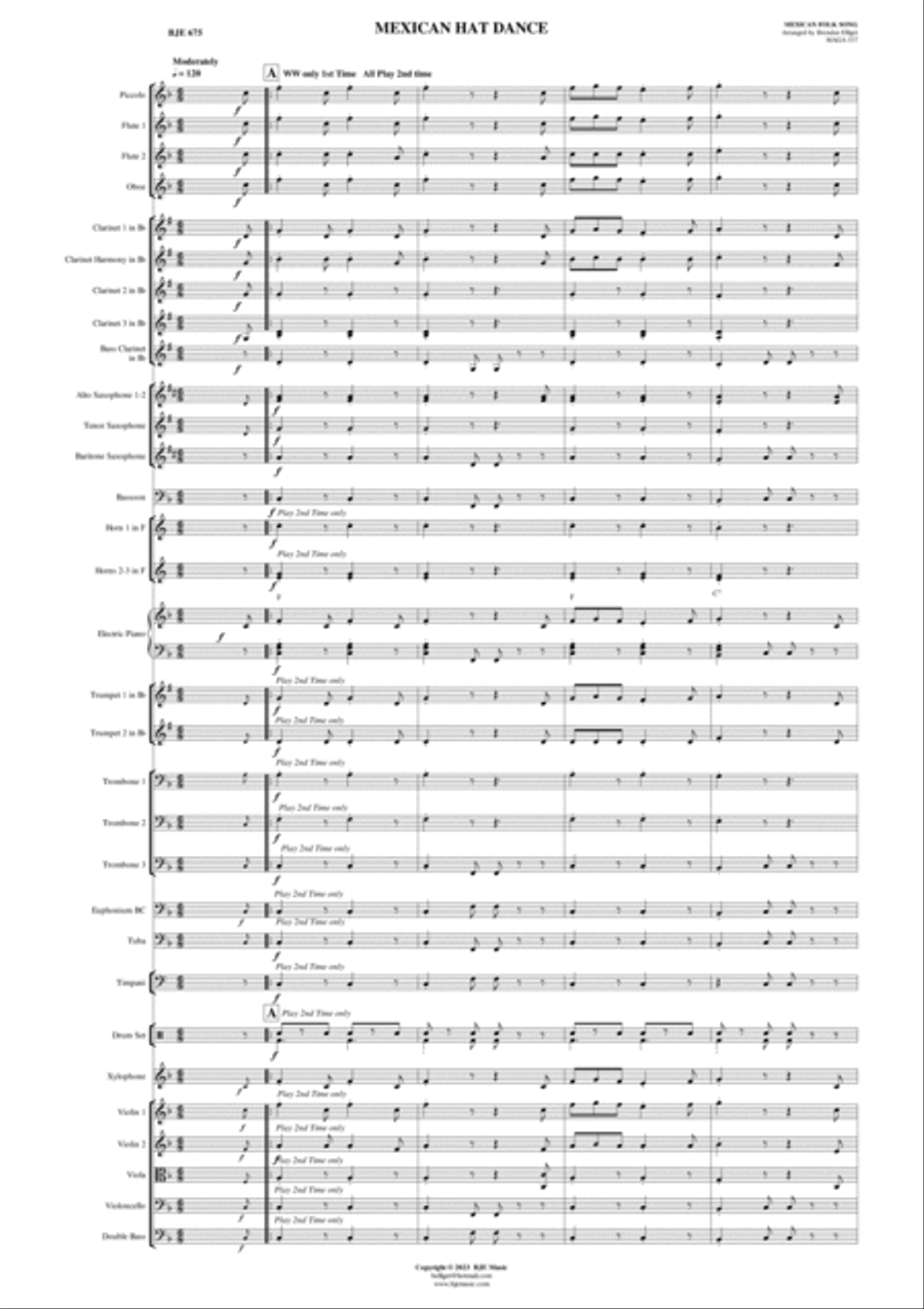Mexican Hat Dance - Orchestra/Concert Band Concert Band scores gallery preview page 2