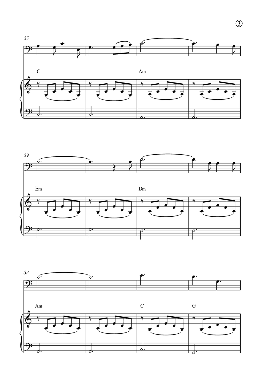 Oh Holy night Bassoon scores gallery preview page 3