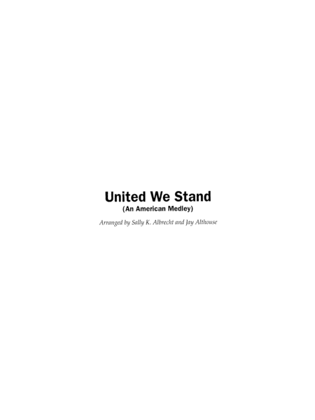 United We Stand (An American Medley): Score