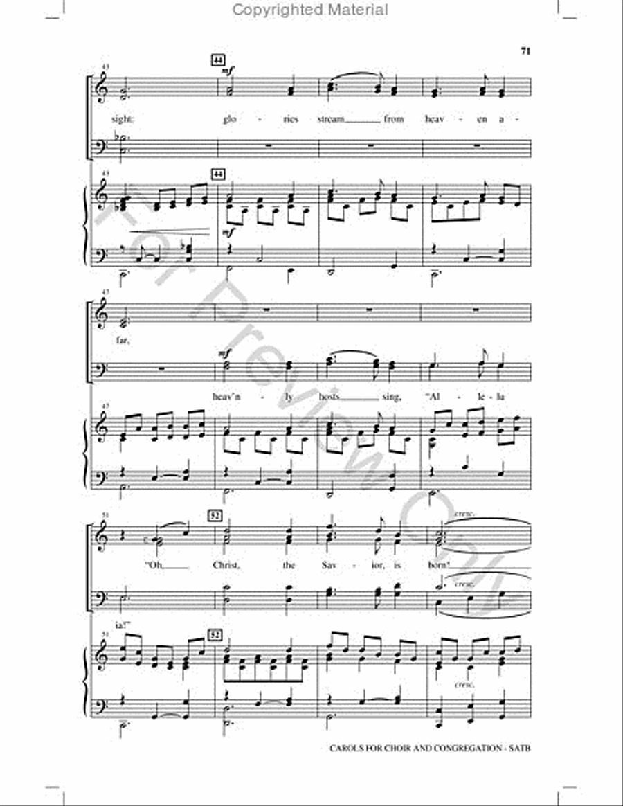 Carols for Choir and Congregation Choir scores gallery preview page 70