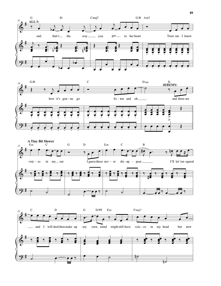 Voices In My Head (from Be More Chill) Piano, Vocal scores gallery preview page 2