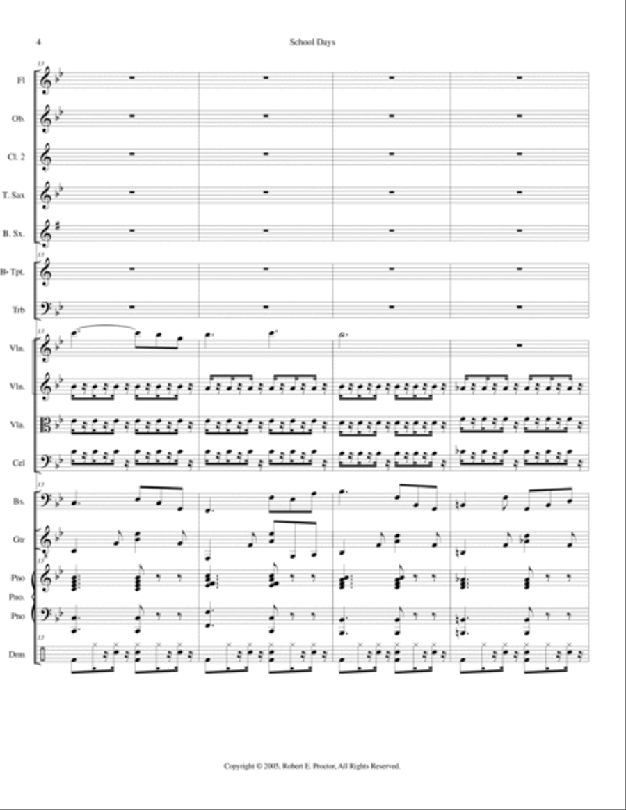 School Days String Orchestra scores gallery preview page 4