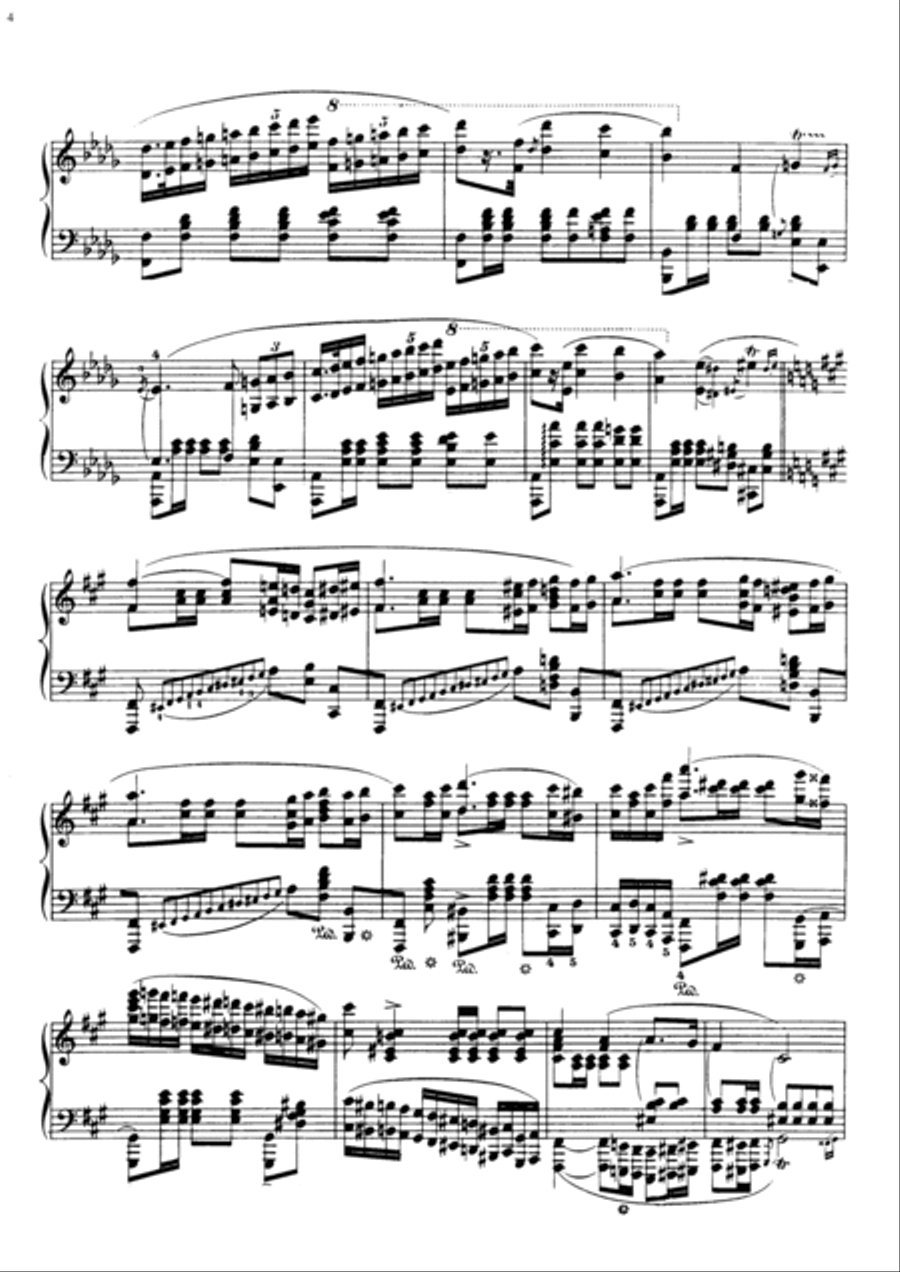 Chopin - Polonaise in F-sharp minor, Op 44 Piano Solo scores gallery preview page 4
