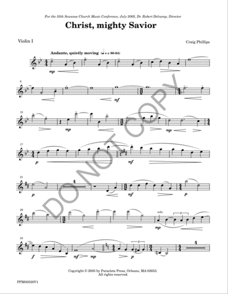 Christ, Mighty Savior - Instrumental Parts 4-Part scores gallery preview page 8