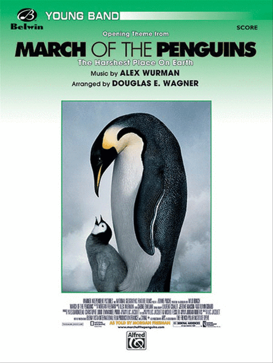 March of the Penguins, Opening Theme from The Harshest Place on Earth Concert Band scores gallery preview page 1