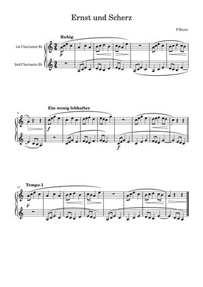 F.Beyer: Ernst und Scherz for two clarinets