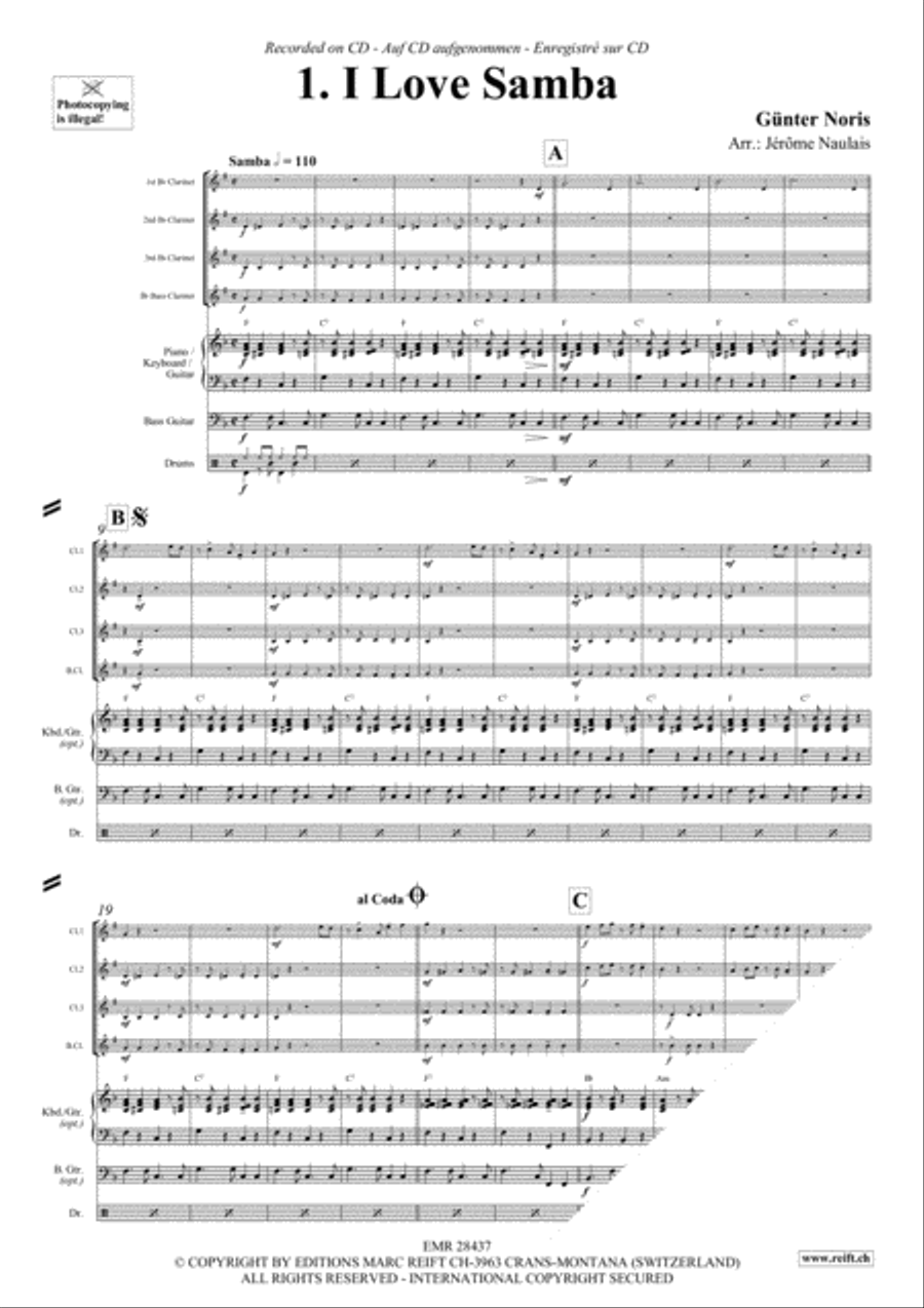 Let's Dance Volume 3 Let's Dance Volume 3 Clarinet Quartet scores gallery preview page 3