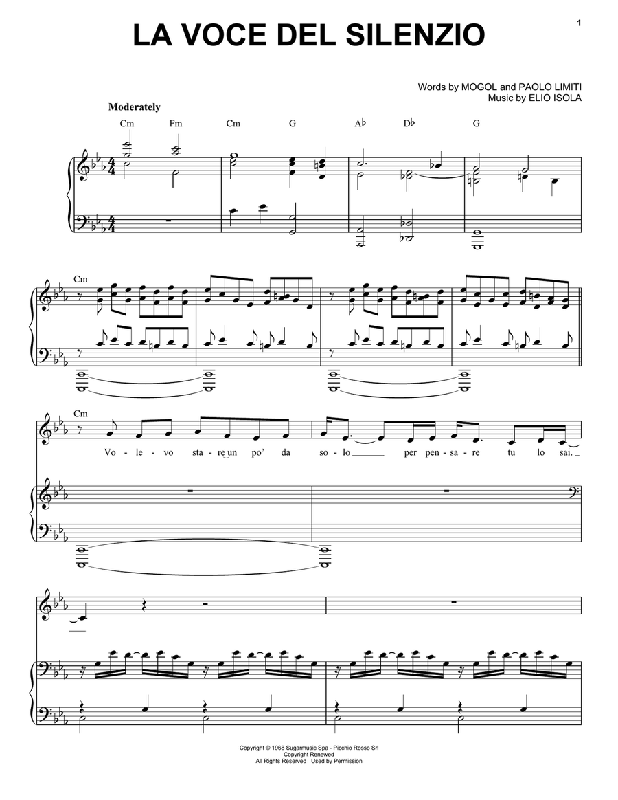 La Voce Del Silenzio Voice scores gallery preview page 1