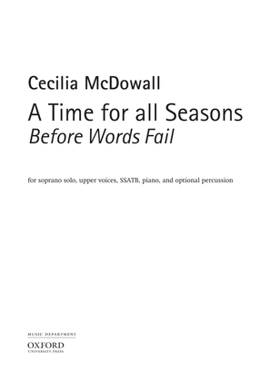 Book cover for A Time for all Seasons