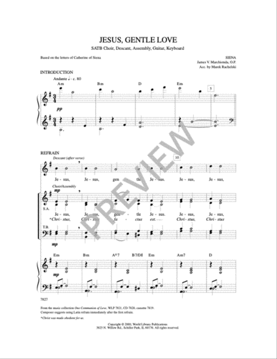 Jesus Gentle Love Piano scores gallery preview page 8