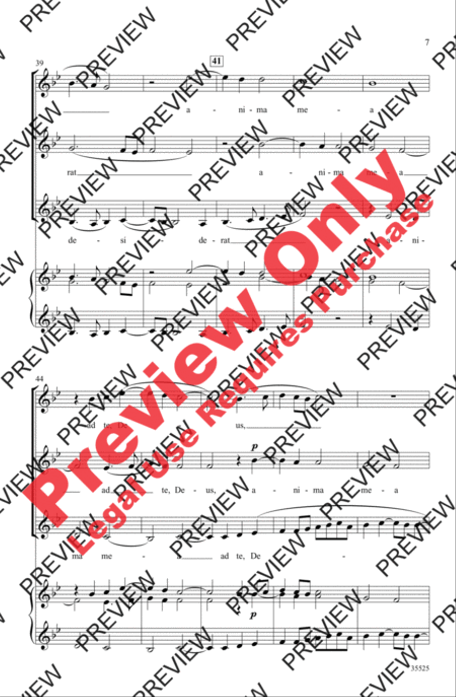 Sicut Cervus Women's Choir scores gallery preview page 7