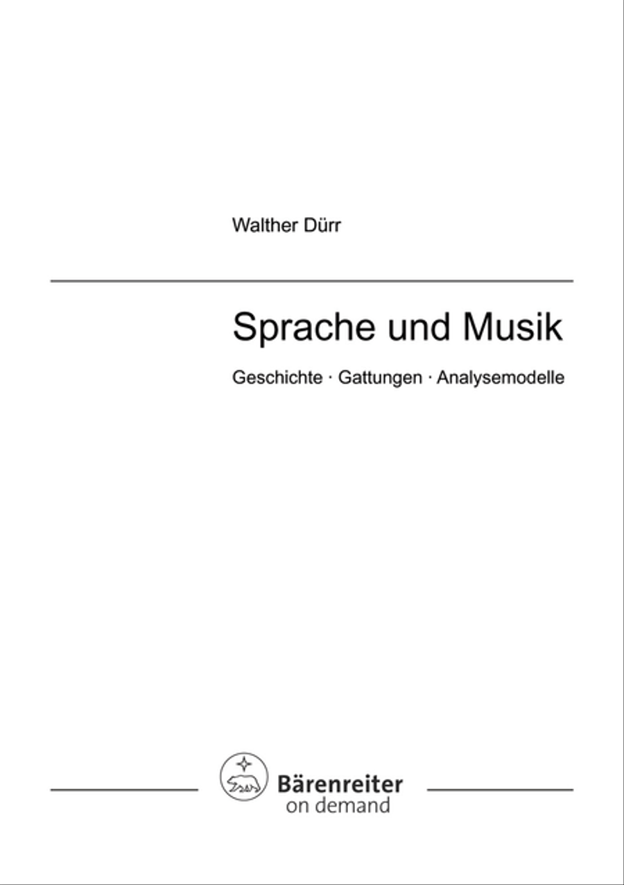 Sprache und Musik Collection / Songbook scores gallery preview page 1