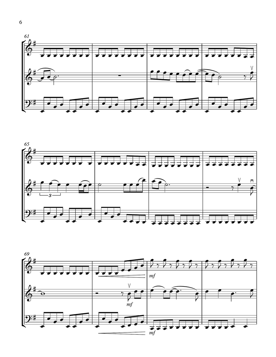 Livin' On A Prayer String Trio scores gallery preview page 6