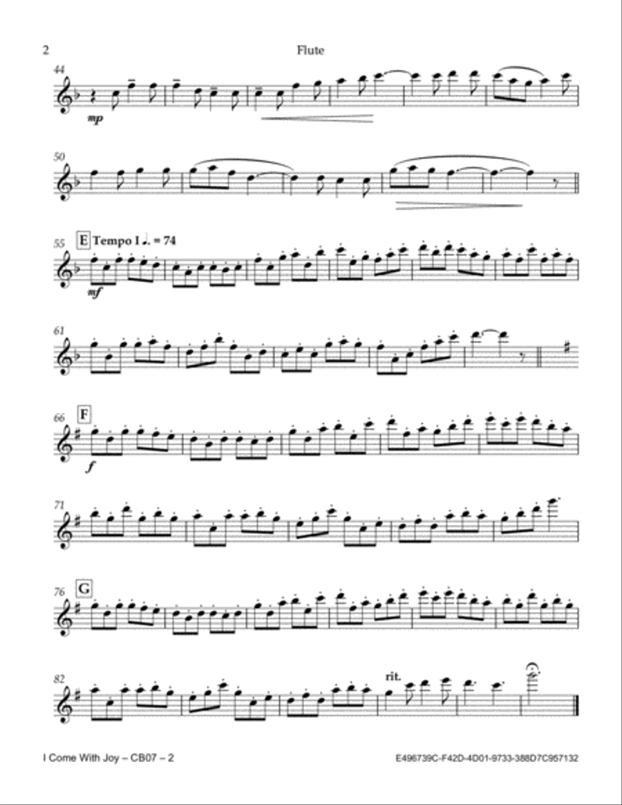I Come With Joy Concert Band scores gallery preview page 3