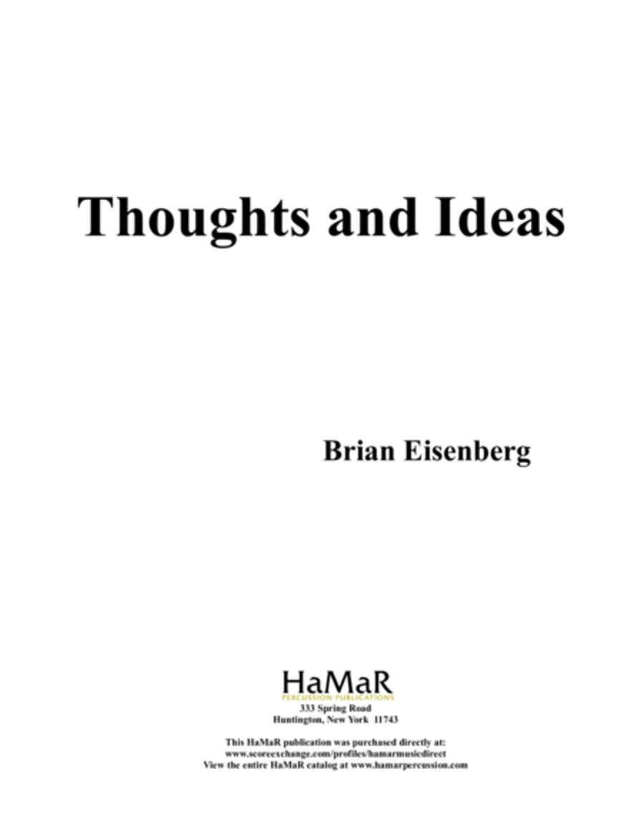 Thoughts and Ideas Piano scores gallery preview page 1