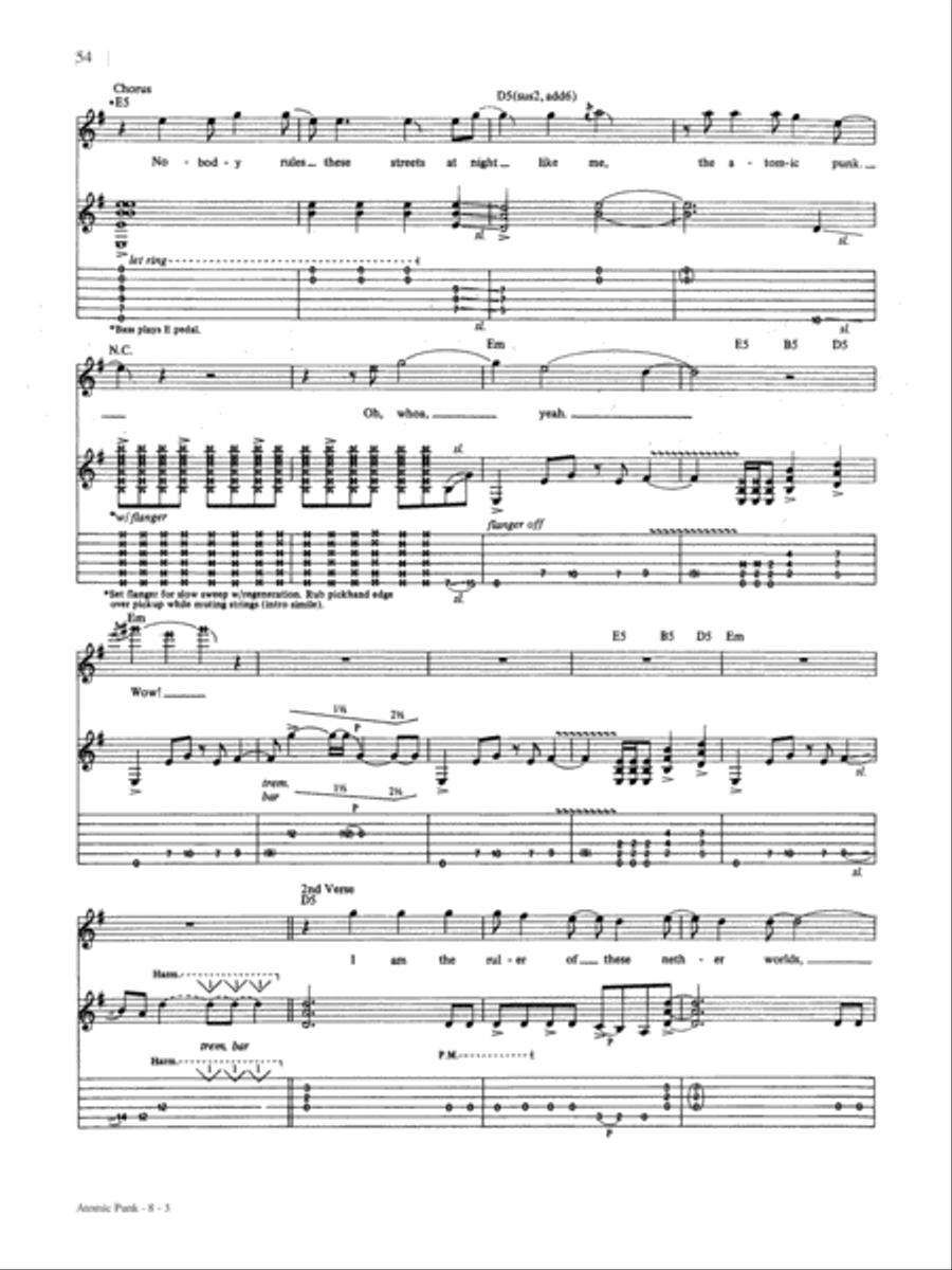 Atomic Punk Guitar Tablature scores gallery preview page 3