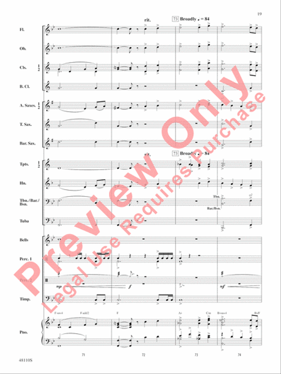 Escape from Thunder Mountain Concert Band scores gallery preview page 20