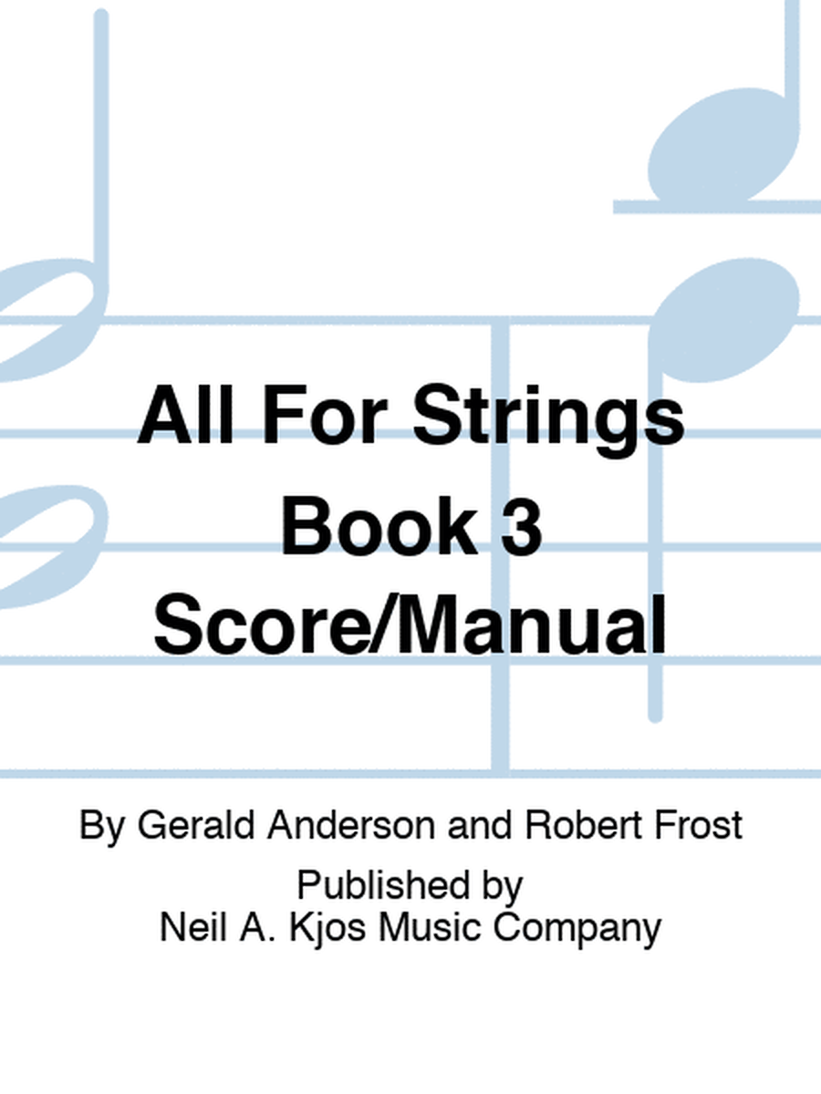 All For Strings Book 3 Score/Manual