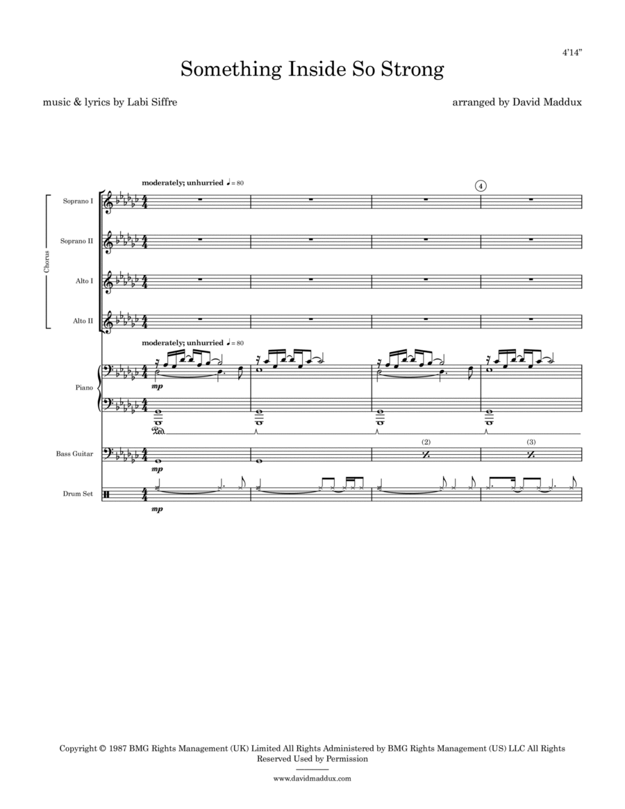 (Something Inside) So Strong Bass Guitar scores gallery preview page 1