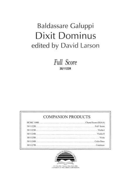Dixit Dominus - Full Score