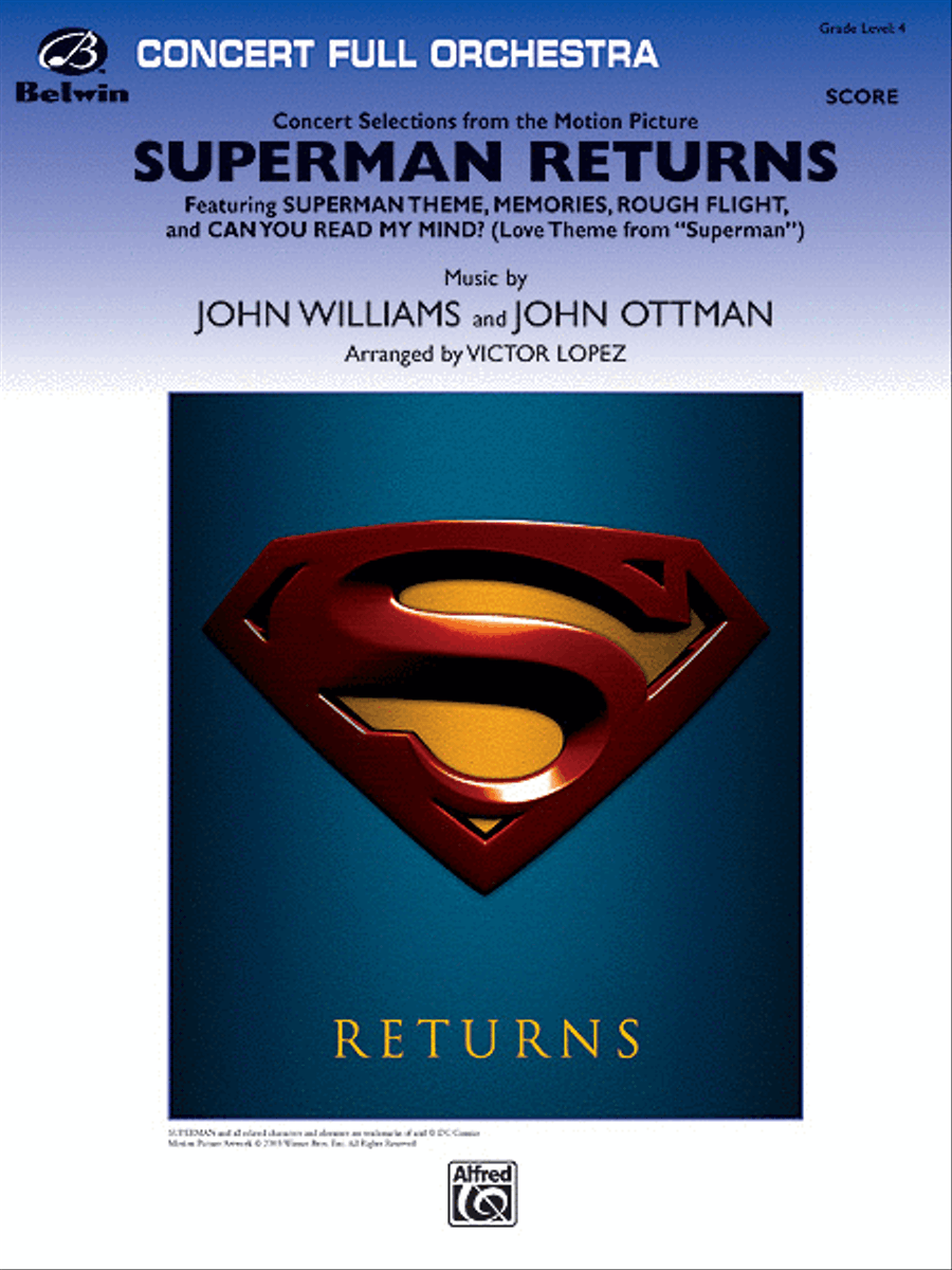 Superman Returns, Concert Selections from Full Orchestra scores gallery preview page 1