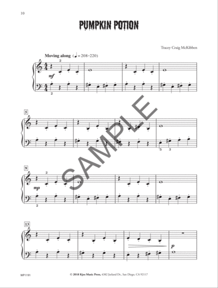Halloween Screams Easy Piano scores gallery preview page 3