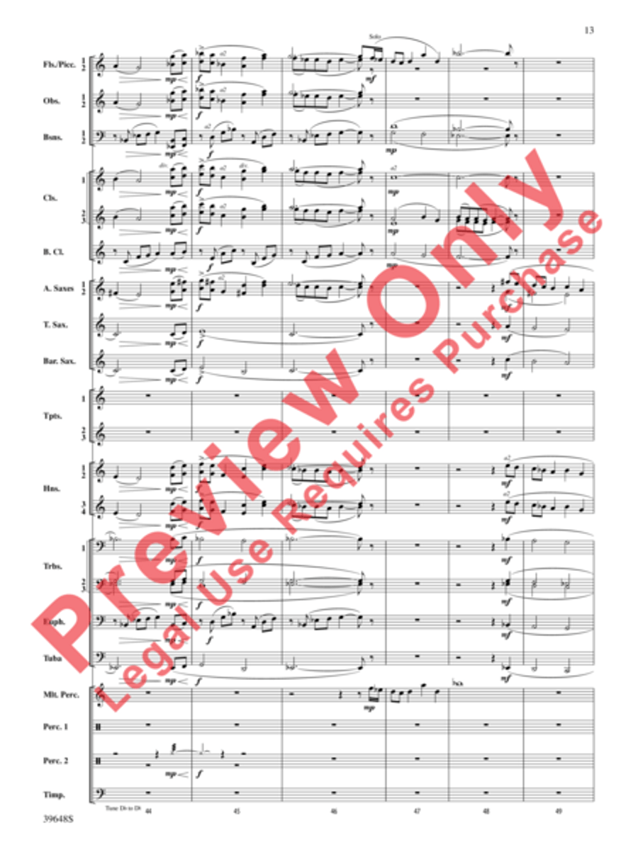 A Childhood Remembered Concert Band scores gallery preview page 13