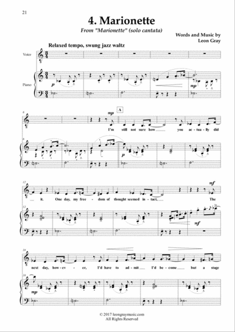 Marionette from 'Marionette' Voice scores gallery preview page 2