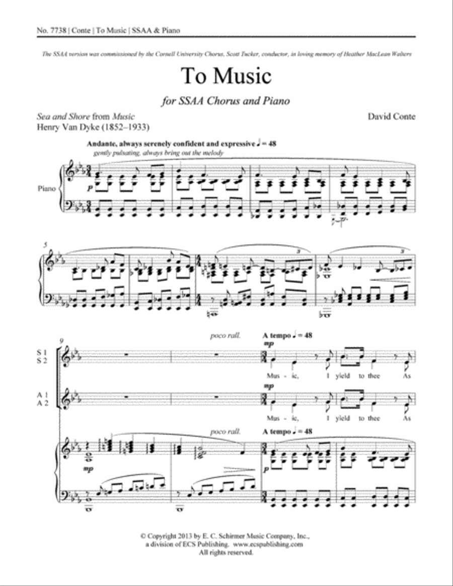 To Music SSAA scores gallery preview page 2