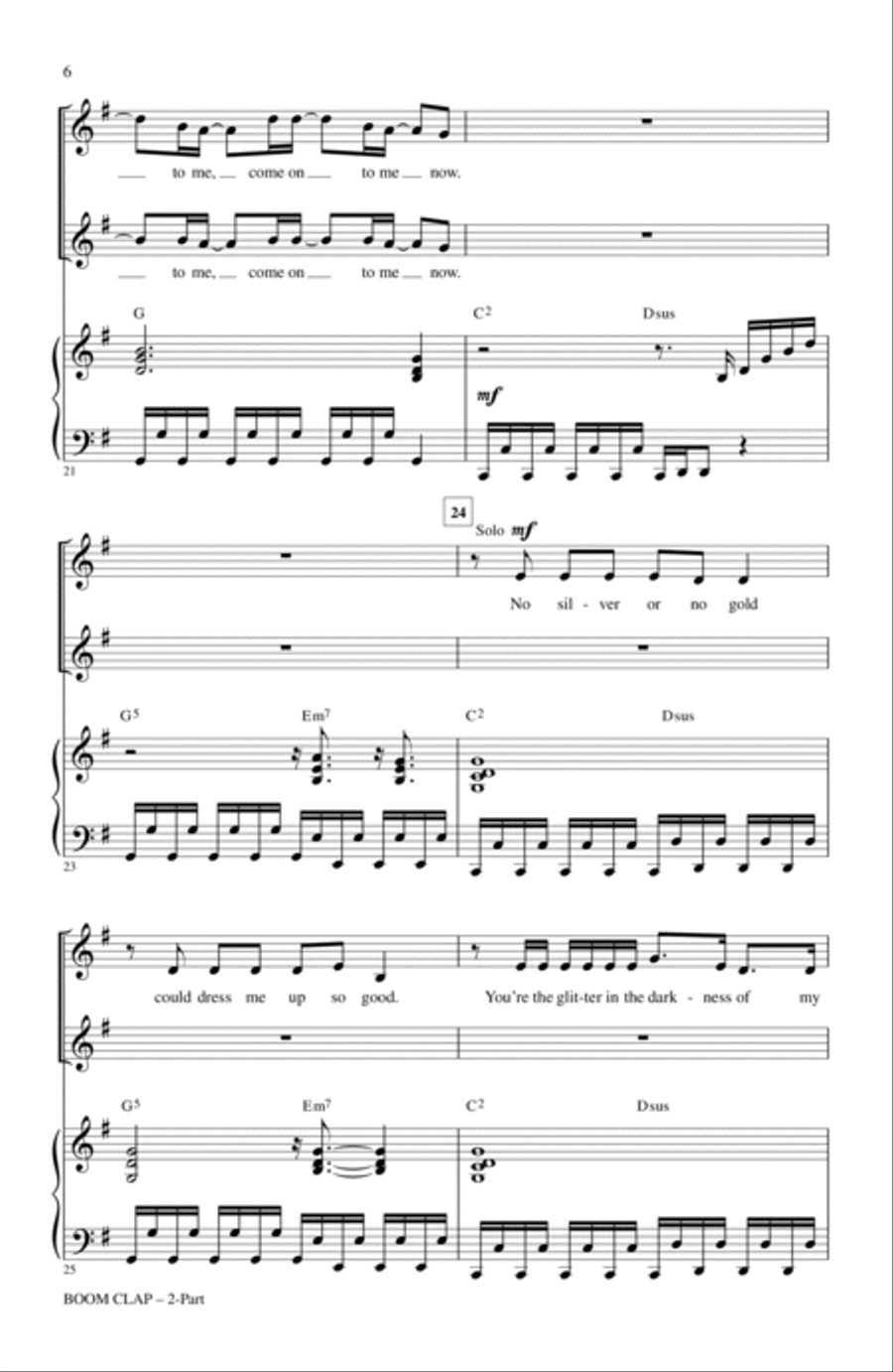 Boom Clap 2-Part scores gallery preview page 5