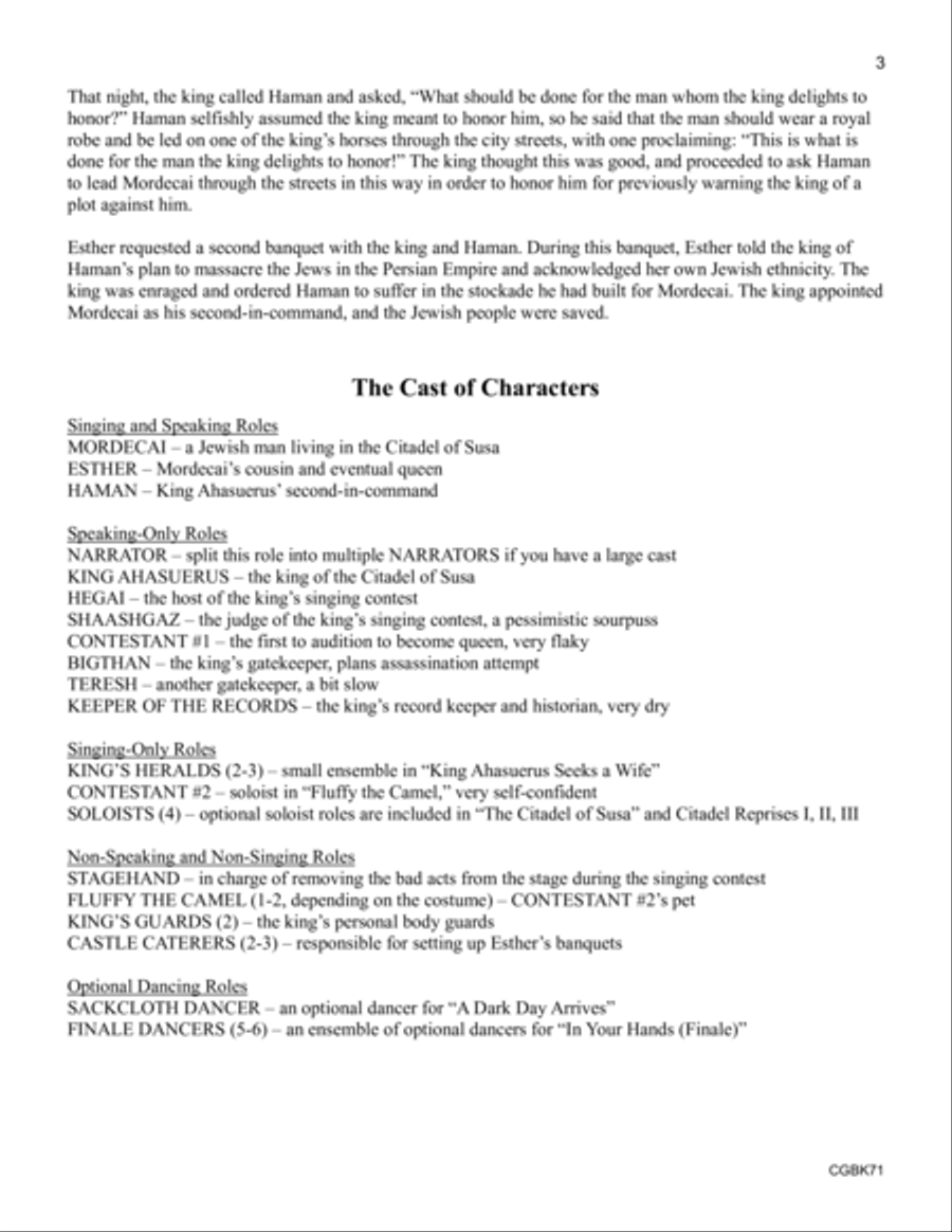 Esther (Director's Score) Unison Choir scores gallery preview page 3