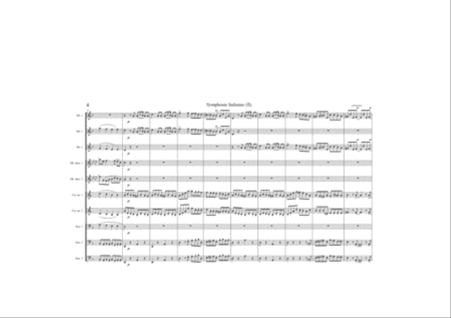 Symphonie Italienne 2ième mouvement Woodwind Ensemble scores gallery preview page 4