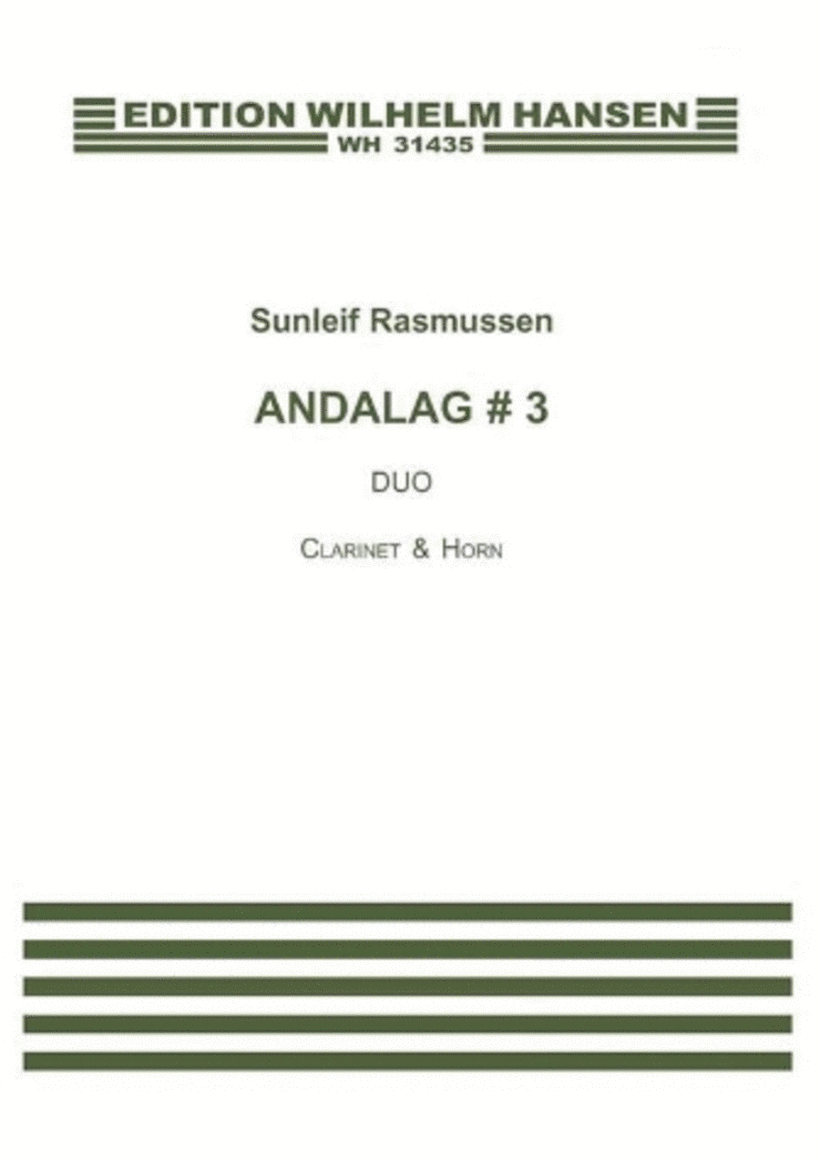 Andalag #3 Clarinet scores gallery preview page 1