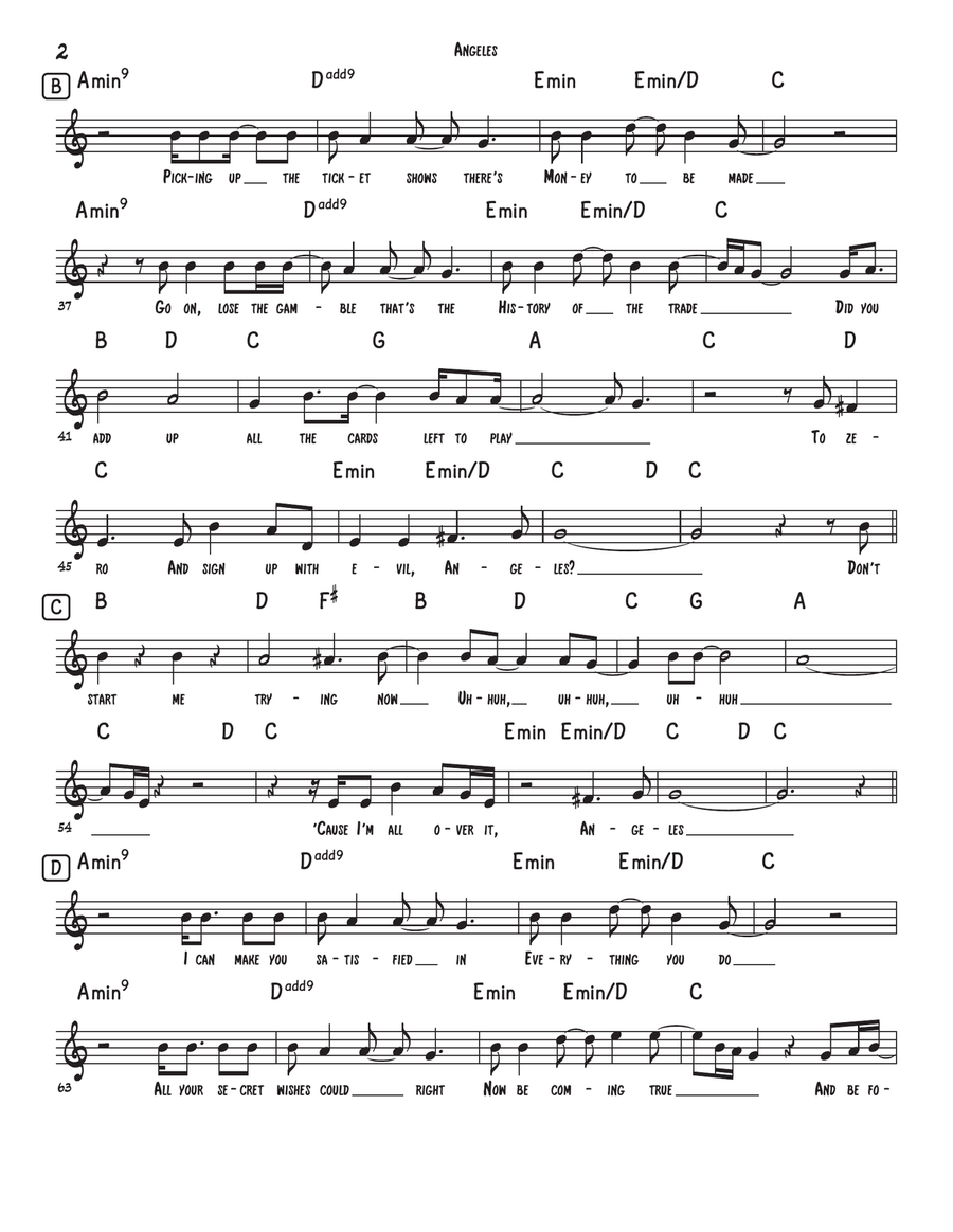 Angeles Angeles Piano, Vocal scores gallery preview page 2