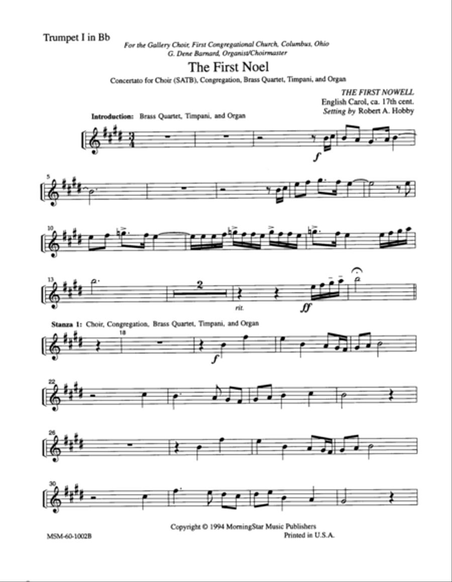 The First Noel The First Noel Choir scores gallery preview page 1