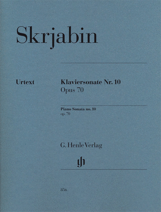 Book cover for Piano Sonata No. 10, Op. 70