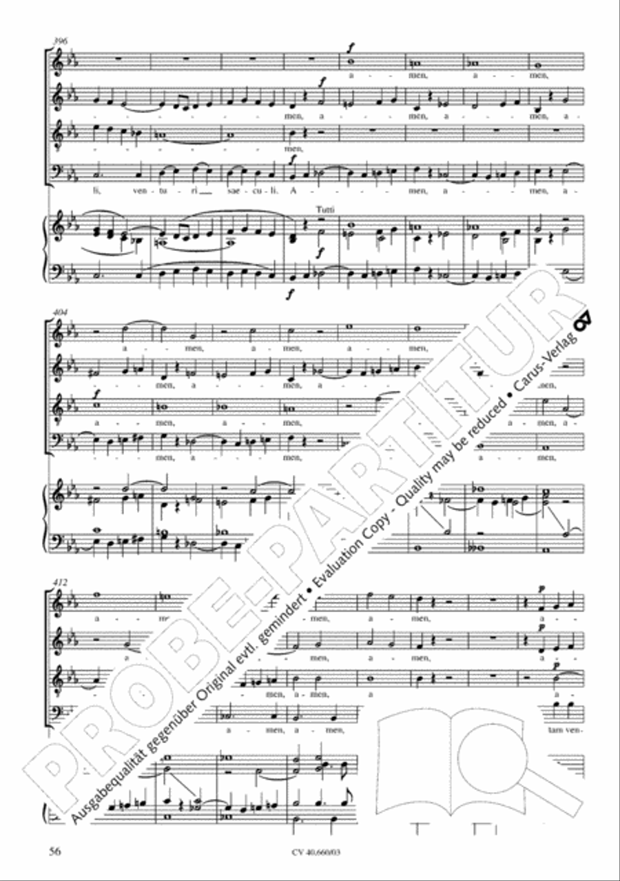 Mass in E flat major (Messe in Es) SATTB scores gallery preview page 57
