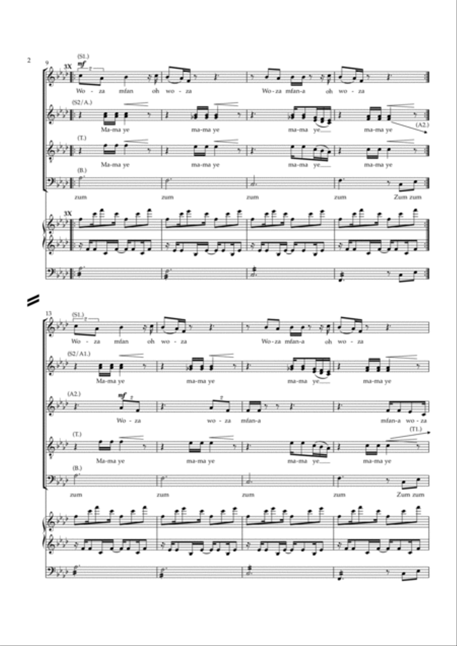 Grasslands Chant Divisi scores gallery preview page 2