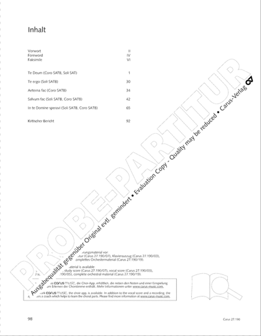 Te Deum 4-Part scores gallery preview page 105