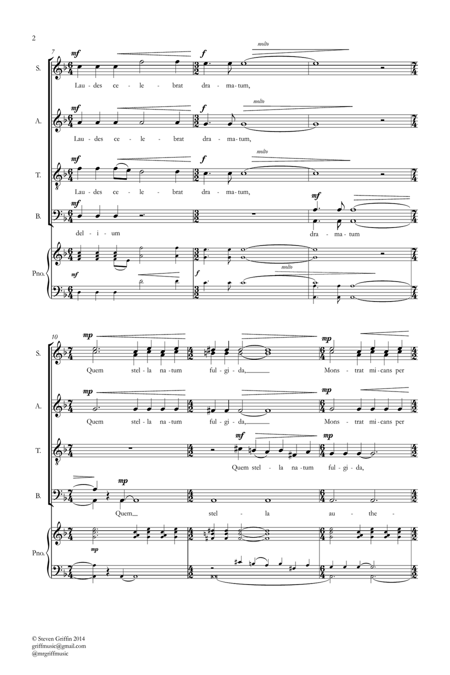 Jesus Refulsit Omnium 4-Part scores gallery preview page 2