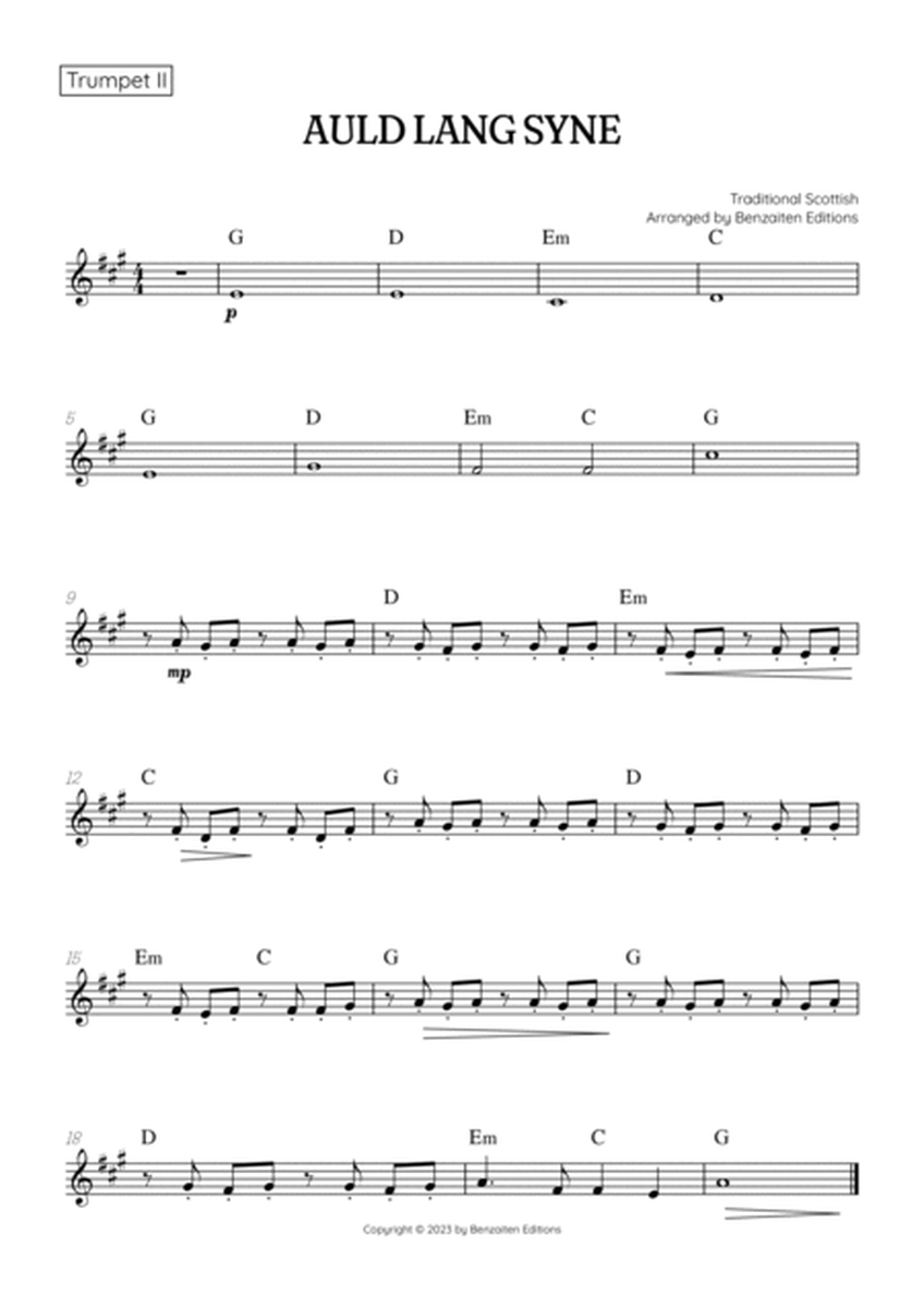 Auld Lang Syne • New Year's Anthem | Brass Quintet sheet music with chords image number null