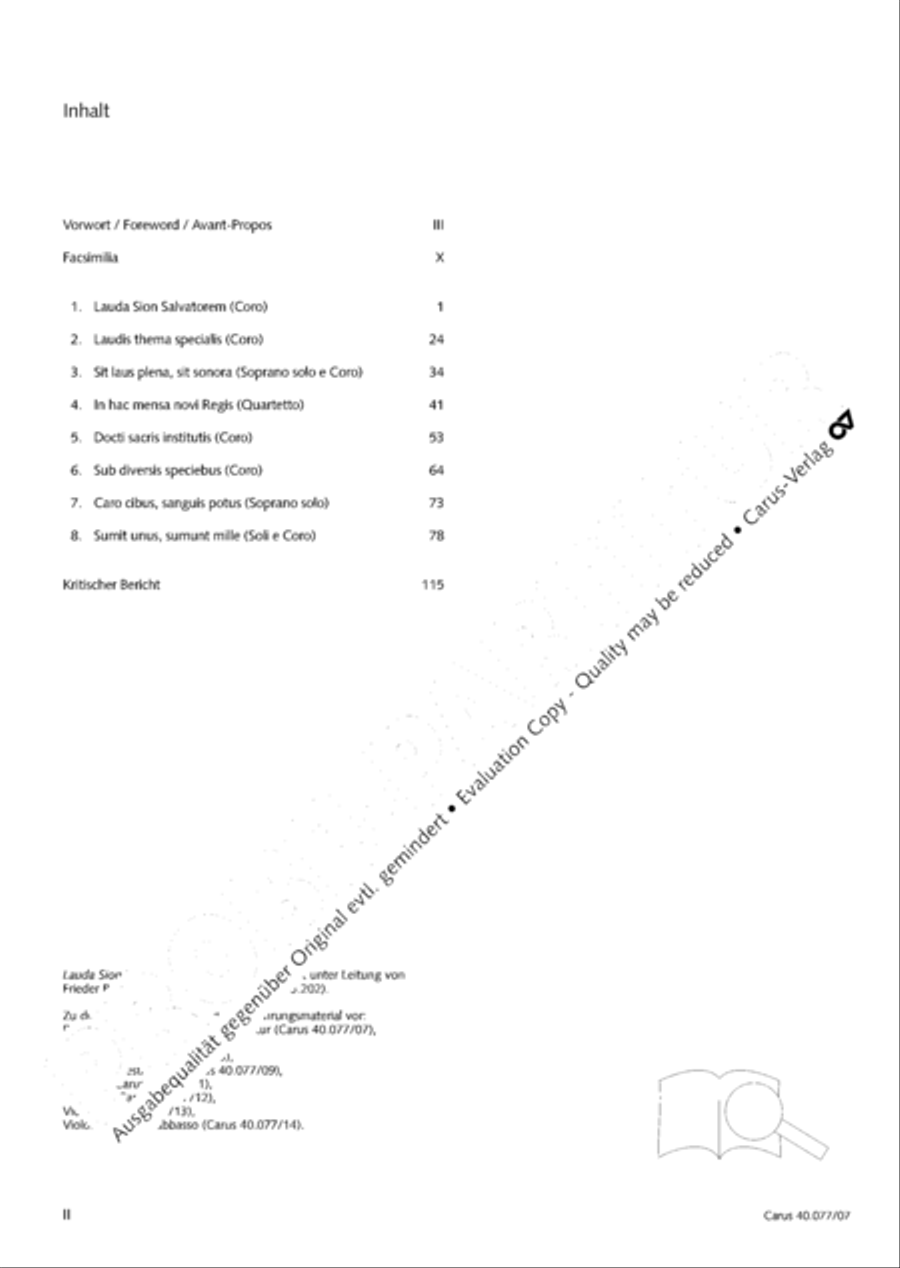 Lauda Sion Lauda Sion 4-Part scores gallery preview page 3