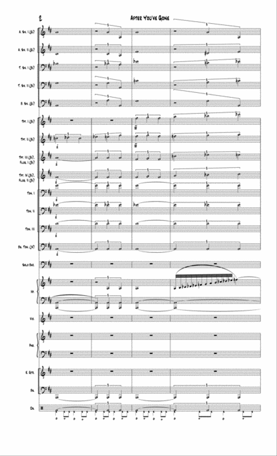 After You've Gone Jazz Ensemble scores gallery preview page 2