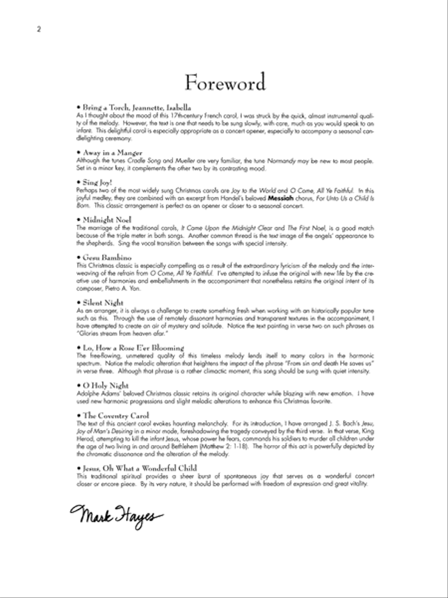 The Mark Hayes Vocal Solo Collection -- 10 Christmas Songs for Solo Voice Medium-High Voice scores gallery preview page 4