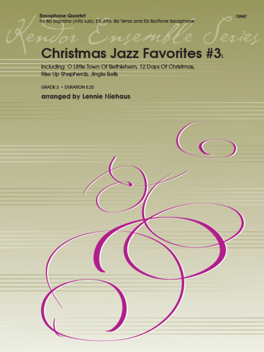 Christmas Jazz Favorites #3 Saxophone Quartet scores gallery preview page 1