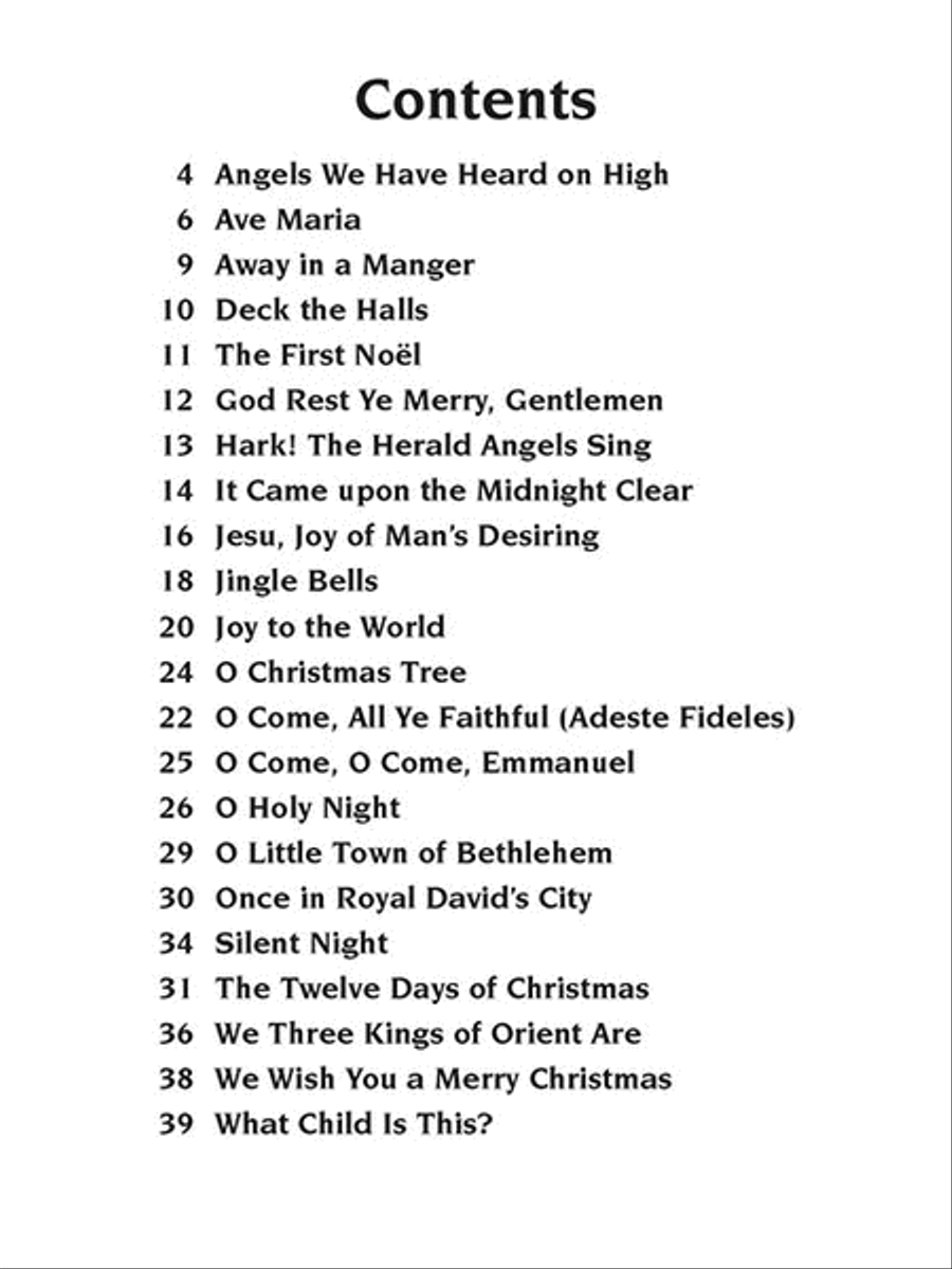 Christmas Carols for Easy Classical Guitar Acoustic Guitar scores gallery preview page 2