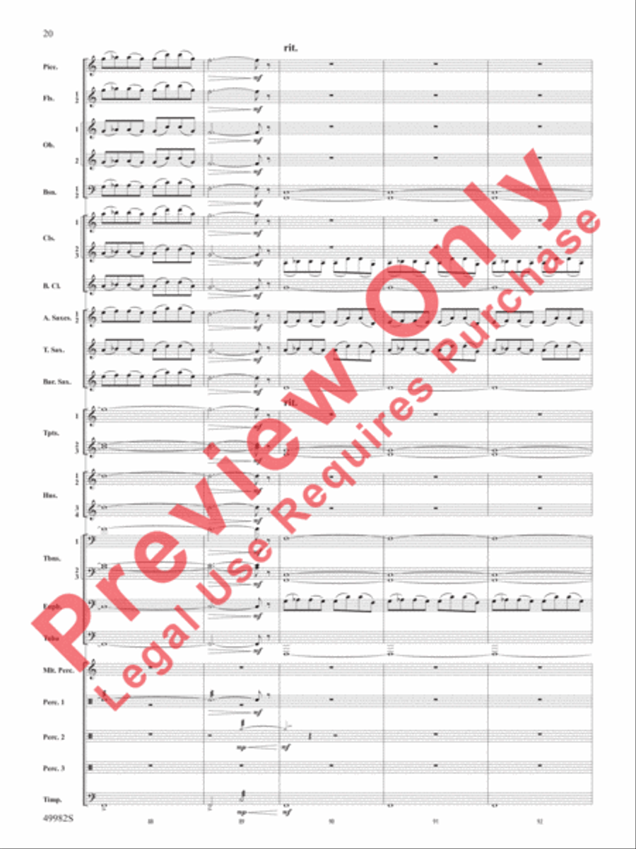 Midnight Ride Concert Band scores gallery preview page 21