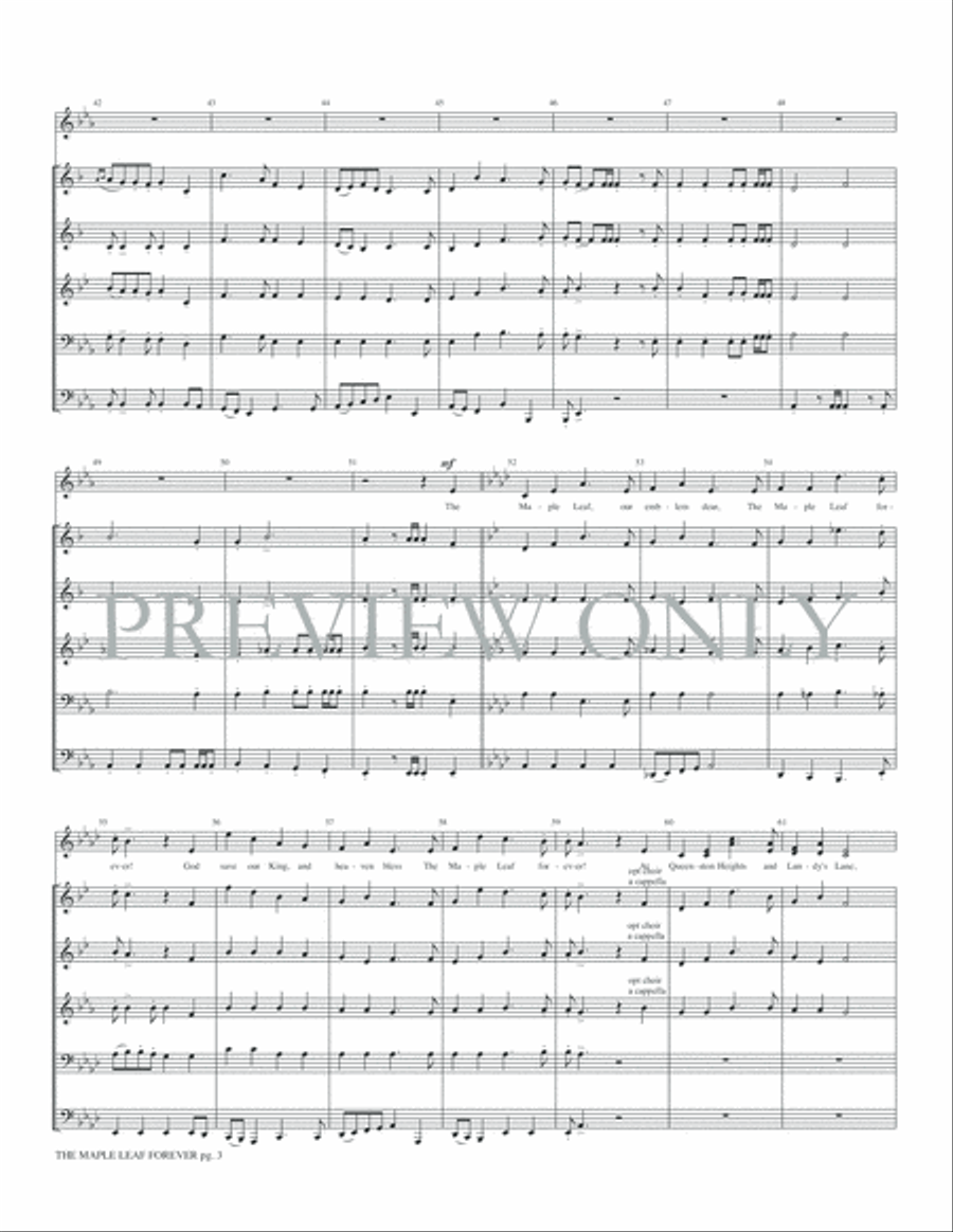 The Maple Leaf Forever Choir scores gallery preview page 5